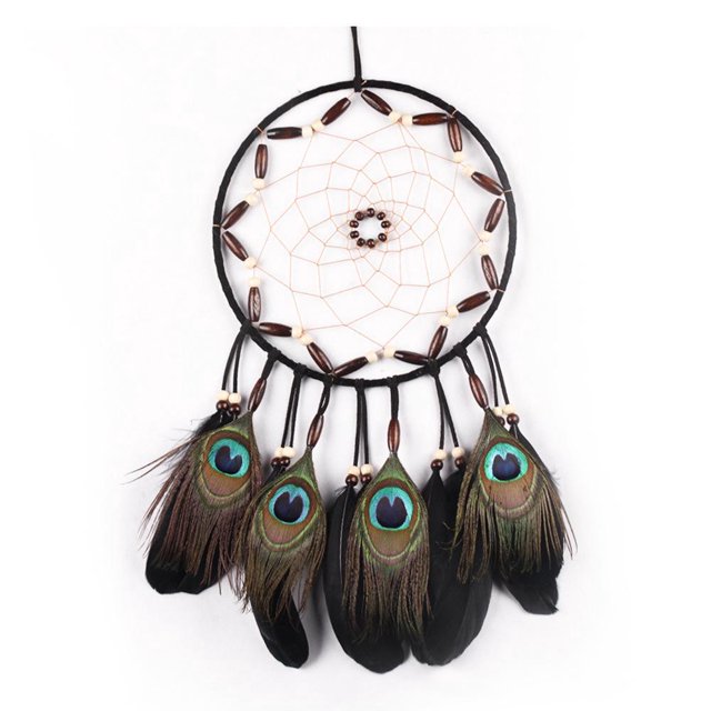 Atrapasueños de plumas, red de mano, red hecha a mano, red de mano, adorno decorativo para colgar en el coche