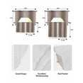 thumbnail image 6 of Brown Ombre Swag Valance and Tier Curtains 24'' Length Set, Grey Modern Abstract Art Light Filtering Kitchen Curtains, Tier Curtain Valances for Bathroom/Living Room/Bedroom/Café, 6 of 6