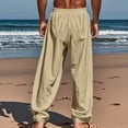 thumbnail image 5 of Szhihuiw Mens Casual Pants Lightweight Elastic Waist Wide Leg Trousers with Pockets Plus Size Fashion, 5 of 6