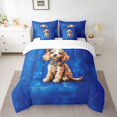 thumbnail image 2 of Feelyou Cartoon Dalmatian Lover Bedding Comforter Set 7pcs, Cute Dog Butterfly King Bedding Sets, Modern Oil Printing Reversible Bed Sheets, Luxury Bedroom Decor, 2 of 7