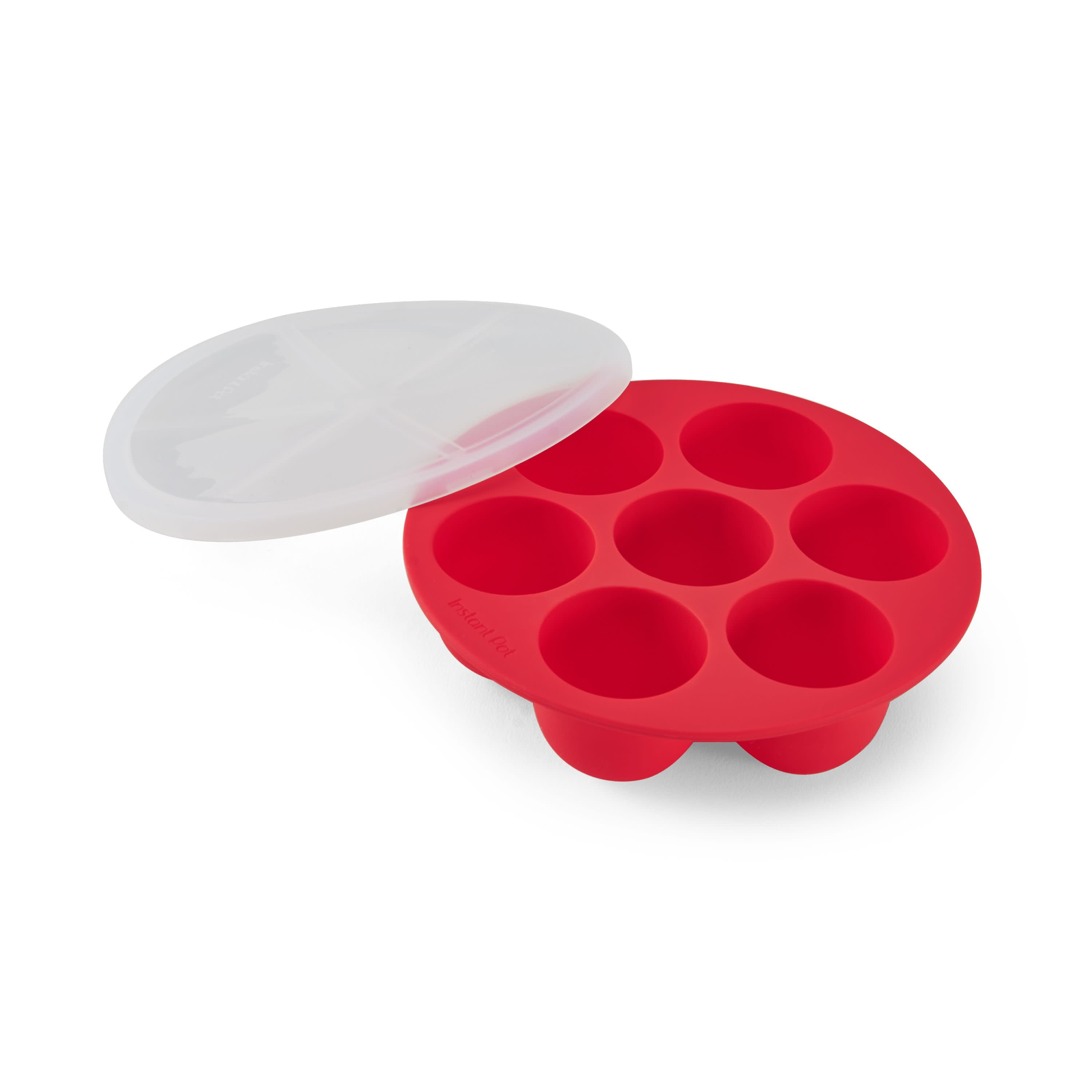 Instant Pot Egg Bites Pan with Lid Official Silicone Accessory, Compatible  with 6-quart and 8-quart Cookers in Red 