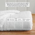 thumbnail image 5 of Great Bay Home Quick Dry Cotton Checkered Textured 8 Piece Towel Set, White, 5 of 7