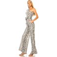 thumbnail image 4 of Off White Grey 3X Plus Size Womens Summer Sexy Jumpsuit Formal and Casual Long Sleeve One Shoulder, Fashion Dresses, Occasions, 4 of 4