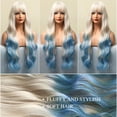 thumbnail image 5 of Ombre Wig with Bangs Long Ombre  Wigs for Women Long Wavy  Wig Ombre Wavy Heat Resistant Wigs for Daily Party, 5 of 6