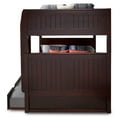 Camaflexi Full over Full Bunk Bed with Twin Trundle Panel Headboard