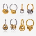 thumbnail image 2 of Faty-T Hoop Earrings Pave Circle Charm - Elegant Jewelry for Special Occasions, 2 of 9