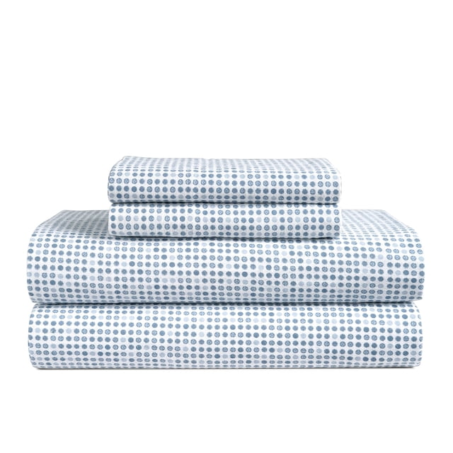 Juego de sábanas de franela LANE LINEN, 100% algodón, tamaño king, lunares