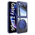 thumbnail image 3 of Allytechgroup Shockproof Case for Samsung Galaxy Z Flip 7, with Screen Protector Ring Holder Bracket Stand Anti-Scratch Drop Proof Bumper Rugged Phone Case Cover for Galaxy Z Flip 7, Blue, 3 of 9