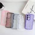 thumbnail image 3 of Compatible with Galaxy A54 5G Case for Women Girls Glitter Bling Camera Lens Protector Cute Curly Wave Frame Silicone Shockproof Protective Cover Phone Case for Samsung Galaxy A54 5G(PURPLE), 3 of 9