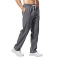 thumbnail image 4 of Wutalume Men's Yoga Pants with Relaxed Fit, Stretch Waistband and Drawstring, Perfect for Sports, Training, and Casual Wear, Designed for Comfort and Ease,Dark Gray M, 4 of 8