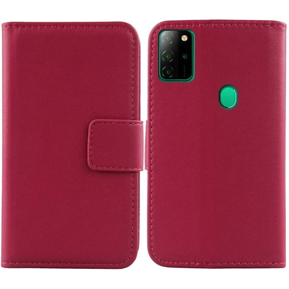 Golden Sheeps Flip Case Compatible for BLU G91 / V91 6.5" Magnetic Leather Wallet Pouch Cover Case Card Holder with a Viewing Stand (Pink)