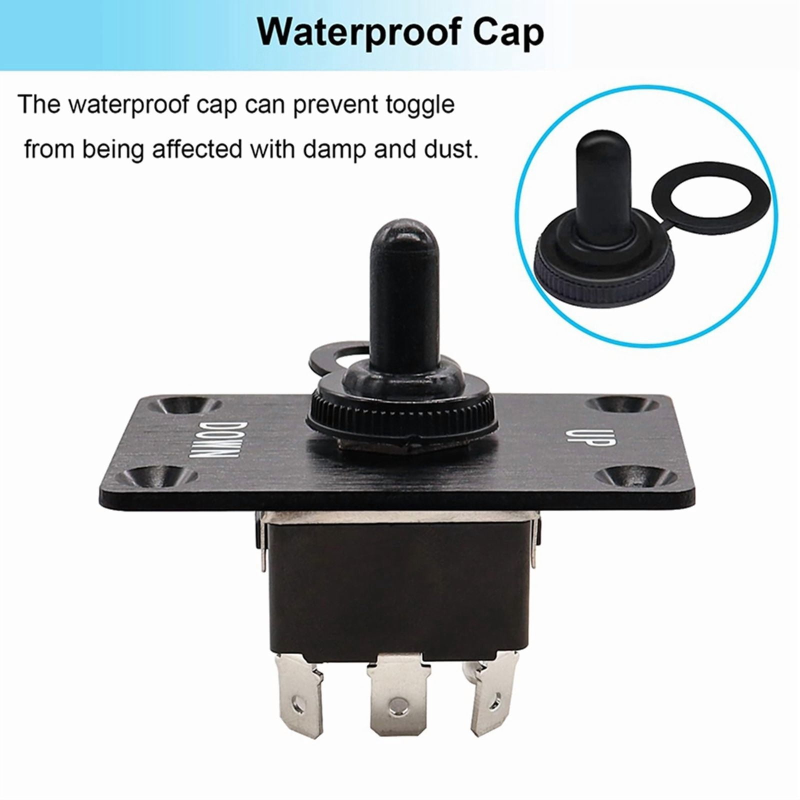 4X Rocker Toggle Switches Momentary 6 Pin 3 Position (on)-Off-(on)UP/Down Polarity Reverse Switch with Panel