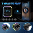 thumbnail image 3 of G38 Car Wireless Audio Transmitter LED Backlit Dual USB Port Adapter Transmitter Stereo Audio Extender Amplifier TF Card U Disk Player, 3 of 8