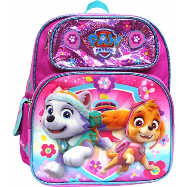 ruz paw patrol girl's 12" toddler backpack