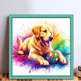 thumbnail image 2 of Hilo Algodón Ecológico para Bordado Punto Cruz Con Golden Retriever 11CT 40x40cm, 2 of 9