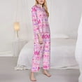 thumbnail image 3 of Haiem Best Mom ever Pattern Women’s Long-sleeve Sleepwear,Sleepwear Set,2-piece Loungewear Set,Soft PJs Comfy Nightwear with Pockets-Small, 3 of 7