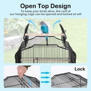 BestPet Large 64 in Metal Flight Cage with Rolling Stand, Black