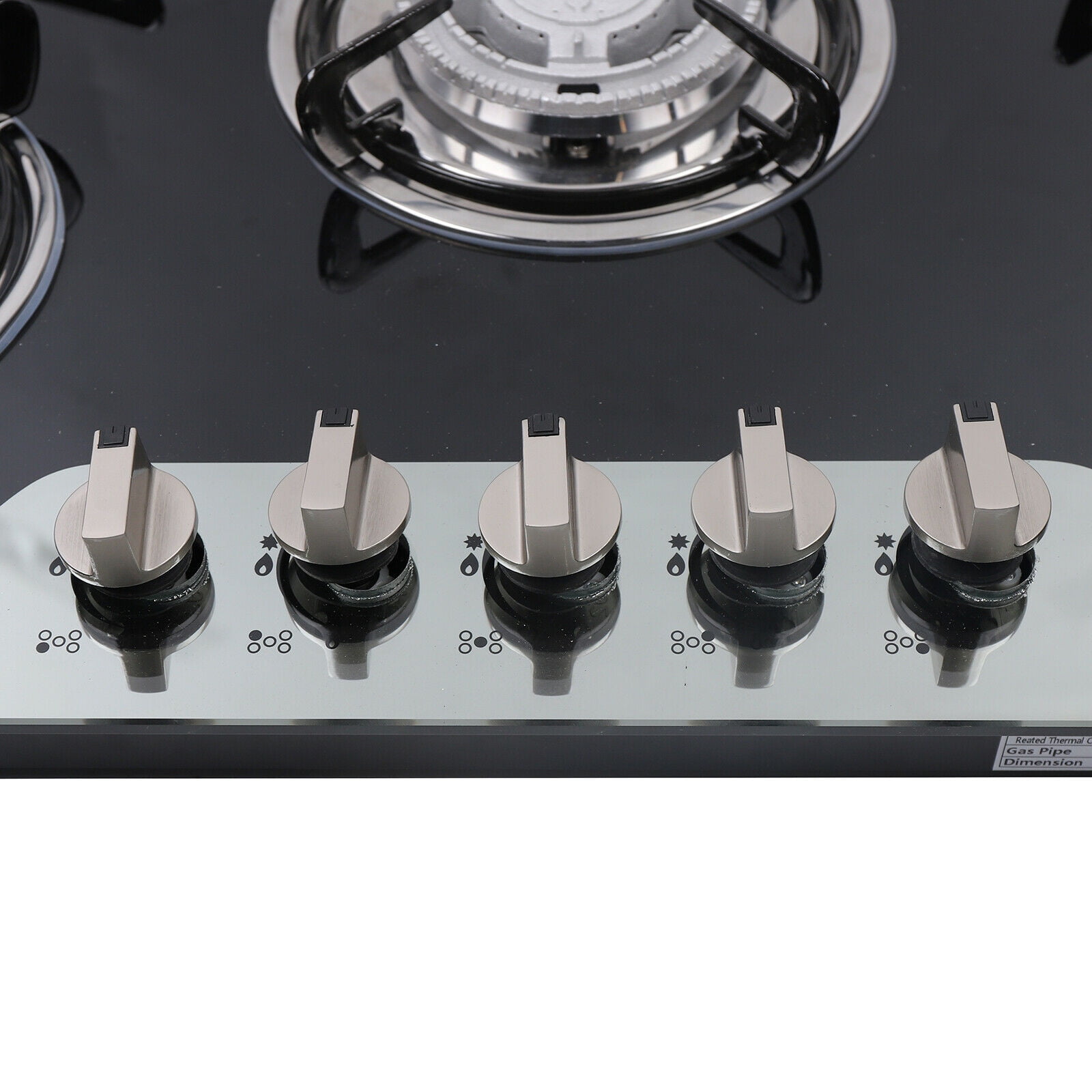 Cook Top 30" Stainless Steel Built-in 5 Burners Stove LPG/NG Gas Cooker Hob