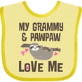 thumbnail image 3 of Inktastic Grammy and Pawpaw Sloth Boys or Girls Baby Bib, 3 of 4