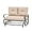 Brown, variant on Outdoor Glider Rocking Bench 2 Person Patio Loveseat Steel Frame Furniture Set for Patio, Garden, Yard, Porch with Resistant Cushions (Brown)