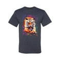 thumbnail image 2 of Wild Bobby, Tiger Growling Colorful Trippy Tie Dye Animal Lover Men's Graphic T-Shirt, Vintage Heather Navy, 4XL, 2 of 3