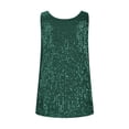 thumbnail image 4 of GEWSEY Womens Full Sequin Tank Tops Glitter Club Party Sleeveless Shirt Sparkle Blouses V-Neck Loose Shimmer Vests (Green, L), 4 of 7