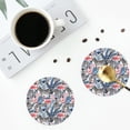 thumbnail image 4 of Pofeuu Flamingo And Zebra Print Coasters for Drinks, 4Pack PU Leather Coasters, Bar Drink Coasters for Tabletop Protection, Furniture from Damage-Round Shape, 4 of 6