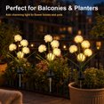 thumbnail image 6 of Rirool Solar White Hydrangea Garden Stake Lights, 3-Head Warm White LED Outdoor Waterproof Flower Pathway Lights for Yard Lawn Patio, Classic Dusk-to-Dawn Landscape Decor, 2 Pack, 6 of 8