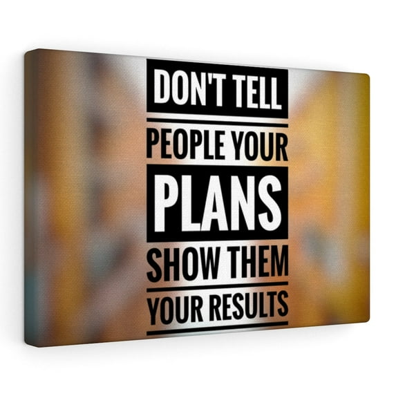 Inspirational Wall Art Don't Tell People Your Plans Motivational Print Ready to Hang Artwork Unframed