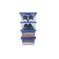thumbnail image 6 of Homz 3 Gallon Plastic Storage Tote, Clear and Blue, 6 of 8