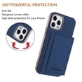 thumbnail image 3 of Allytechgroup Wallet Case for iPhone 11, RFID Blocking PU Leather Stand Phone Shell with Credit Card Slot Shockproof Protective Back Cover for iPhone 11 Women Men, Darkblue, 3 of 6