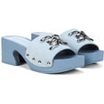 thumbnail image 3 of Sam Edelman Francina Pale Blue Platform Slip On Slide Block Heeled Mule Sandals (PALE BLUE, 9), 3 of 6