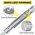 thumbnail image 4 of SKYSHALO Heavy Duty Drawer Slides 24" Length, Locking Drawer Slides 500lbs Load Capacity Long Full Extension Drawer Slide 1 Pair Side Mount Ball Bearing Drawer Glides Push to Open Drawer Runners Rail, 4 of 9
