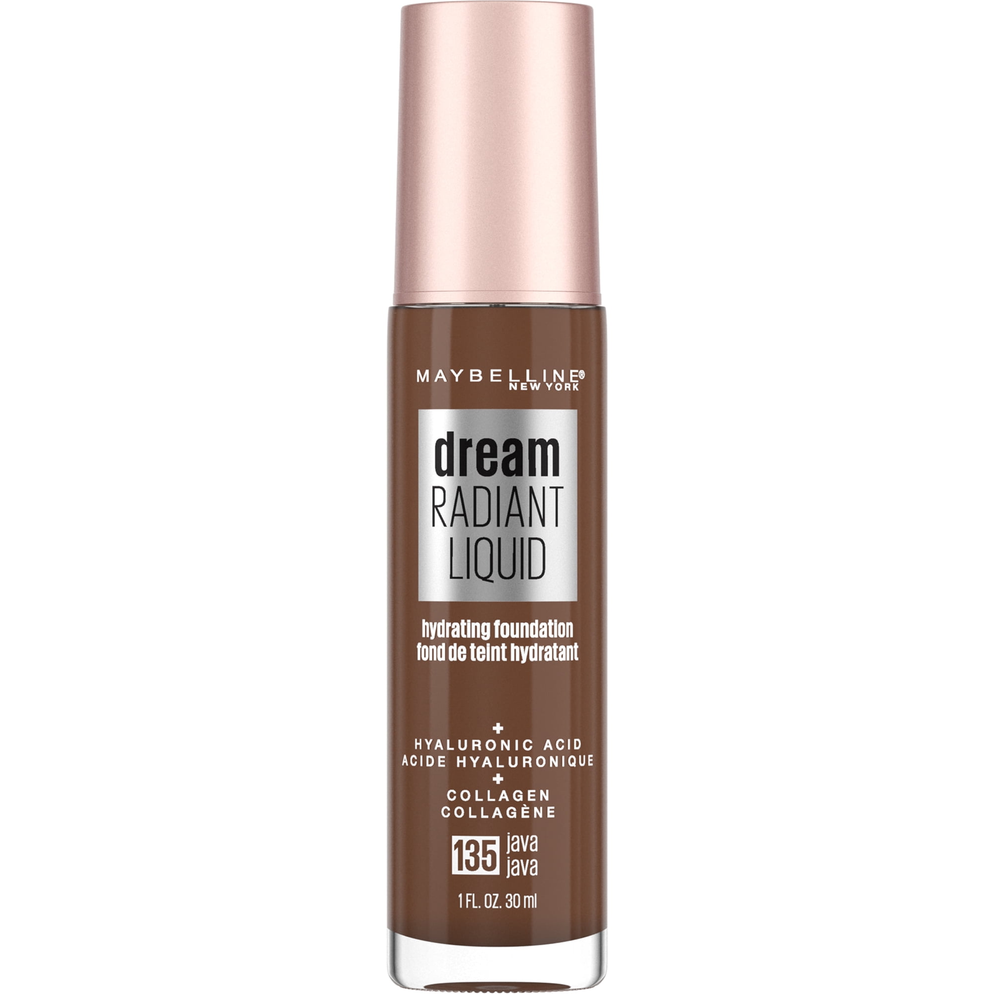 Maybelline Dream Radiant Liquid Medium Coverage Hydrating Foundation, Java, 1 fl. oz.