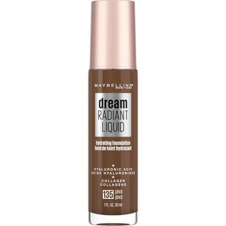 Maybelline Dream Radiant Liquid Medium Coverage Hydrating Foundation, Java, 1 fl. oz.