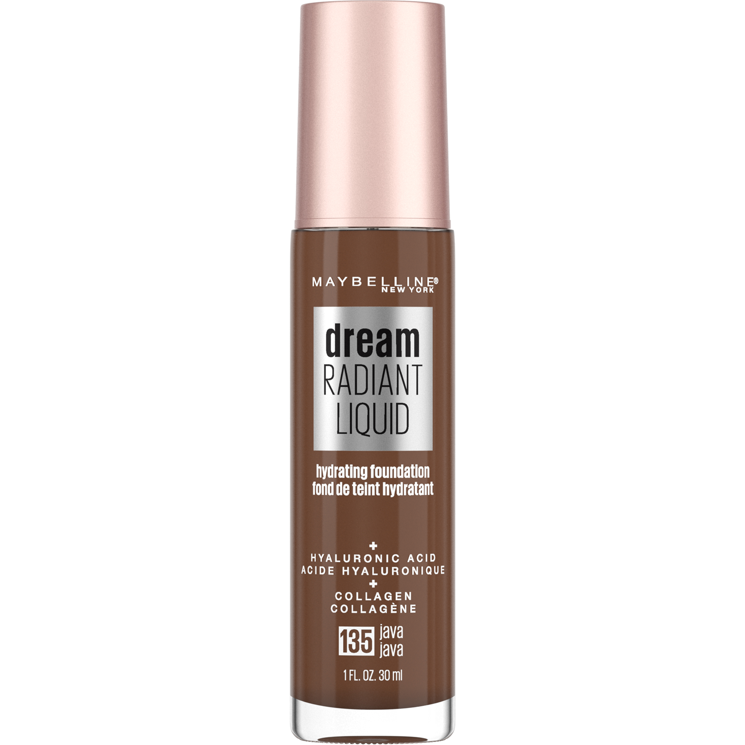 Maybelline Dream Radiant Liquid Medium Coverage Hydrating Foundation, Java, 1 fl. oz.