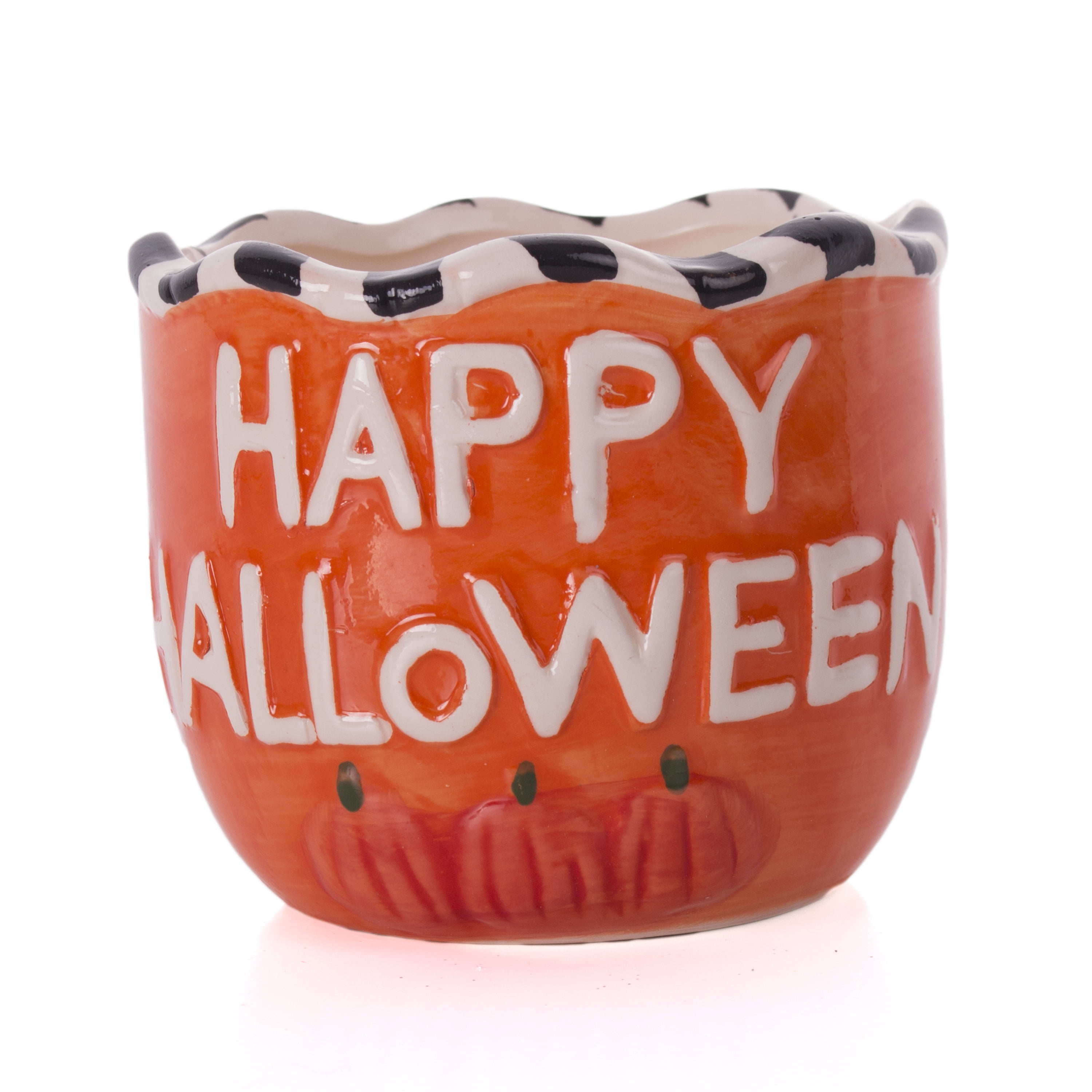 Assorted Ceramic Candy Bowls 4" Serving Bowl, Black Orange, 12 CT