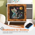 thumbnail image 5 of Demi Bonn 55" Hidden Cat Litter Box Enclosure Furniture with Scratching Pad for Living Room, Modern Graffiti Cat House, White, 5 of 8