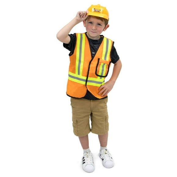 Construction Worker Children's Halloween Dress Up Roleplay Costume YS 3-4