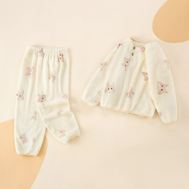 Cowsor Cute Kids Clothes Long Sleeve Print Sweatshirt Top and Pants Set Toddler Loungewear