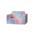 thumbnail image 6 of Compression Modular - Pink 2 Seat Convertible With High Foam, Linen Upholstery, Pine Wood Frame For Main Living Space Sleeper Soft Foam Cushions, Cover, Room, 6 of 6