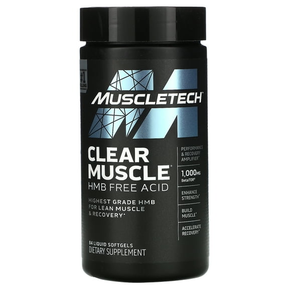 MuscleTech, Clear Muscle, HMB Free Acid, 84 Liquid Softgels