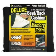 Master Caster 91061 Deluxe Seat & Back Cushion With Memory Foam- Black