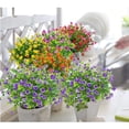 thumbnail image 4 of ZOELNIC 8Pcs Artificial Flowers Outdoor UV Resistant Fake Flowers ,Faux Plastic Flower Greenery Shrubs Plants for Indoor Outside Hanging Planter Home Garden Decoration, 4 of 8
