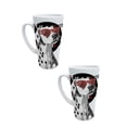 thumbnail image 1 of Duo de Tazas de cerámica 502 ml con diseño gráfico de perro dálmata, 1 of 7