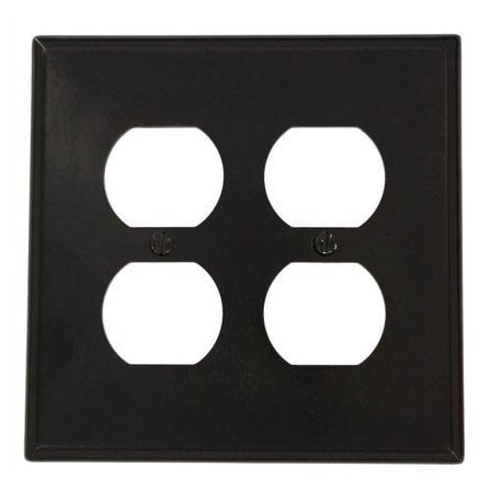 Leviton 80516 Brown Midway Two Gang Duplex Receptacle Wall Plate