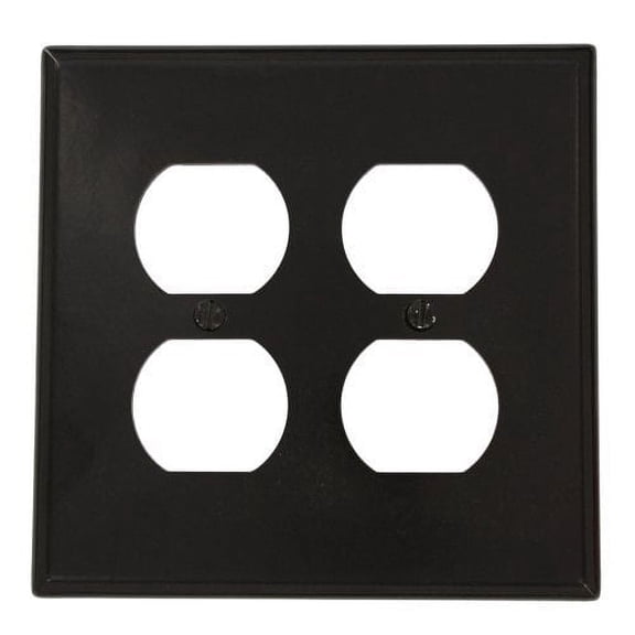 Leviton 80516 Brown Midway Two Gang Duplex Receptacle Wall Plate
