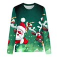 thumbnail image 5 of Camisas Navideñas Para Mujer, Camisetas de Manga Larga, Blusa Informal Holgada Con Cuello Redondo Estampada A La Moda Odeerbi  ODB194681, 5 of 5