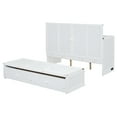 thumbnail image 4 of Queen Murphy Bed, Wood Murphy Cabinet Bed with Storage Drawer & USB Charging Station for Living Room Apartment (White), 4 of 7