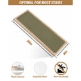 thumbnail image 5 of Sage Green Non-Slip Stair Treads for Wooden Steps, 4 Pack-8x30in Carpet Stair Mats with Adhesive Backing, Noise-Reducing Step Covers for Indoor Stairs, Easy to Install & Residue-Free, 5 of 7